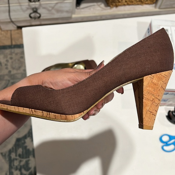 Rampage Size 8 Open Toe Heel 3.25” Front 0.5” Cork - Picture 9 of 13